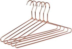 img 4 attached to 👔 Premium Set of 10 Sturdy Copper Rose-Gold Metal Coat Hangers - Heavy Duty Suit Hangers for Optimal Organizing and Durability