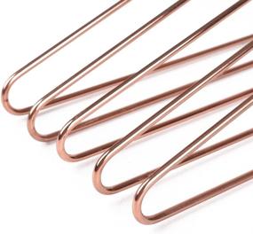 img 1 attached to 👔 Premium Set of 10 Sturdy Copper Rose-Gold Metal Coat Hangers - Heavy Duty Suit Hangers for Optimal Organizing and Durability