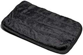 img 2 attached to 🐾 Deluxe Black Fur Pet Mat for MidWest Quiet Time