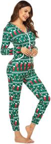 img 2 attached to 🎁 Get Festive with Ekouaer Christmas Men's Sleepwear Jumpsuit!