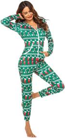 img 4 attached to 🎁 Get Festive with Ekouaer Christmas Men's Sleepwear Jumpsuit!