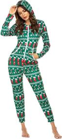 img 3 attached to 🎁 Get Festive with Ekouaer Christmas Men's Sleepwear Jumpsuit!