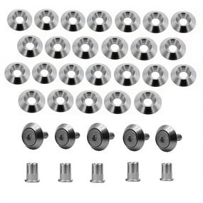 img 1 attached to 🔩 STETION Stainless Steel 25-Piece M5x20mm CNC Finishing Washer Fastener Kit for Fender Bumper Dress Up, Engine Bay and Widebody Kit Installation