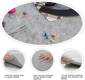 img 3 attached to 🧵 Set of 2 17" x 13.5" Wool Pressing Mats for Quilting – Premium New Zealand Wool Ironing Mat, Ideal for Ironing, Sewing, Christmas Gifts, and Beyond