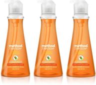 🍊 natural clementine scented dish soap pump - 3 pack, 18 ounce each logo