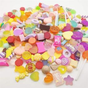 img 2 attached to 🍬 Halloluck Candy Slime Charms: Easter Resin Jewelry Making Kit with 50 Pcs, Flatback Beads for DIY Crafts, Scrapbooking, and Phone Case Decoration