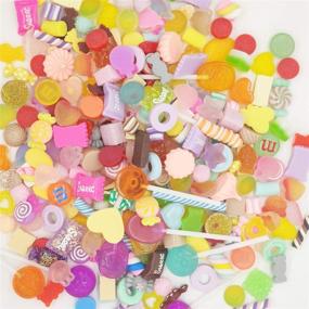 img 1 attached to 🍬 Halloluck Candy Slime Charms: Easter Resin Jewelry Making Kit with 50 Pcs, Flatback Beads for DIY Crafts, Scrapbooking, and Phone Case Decoration