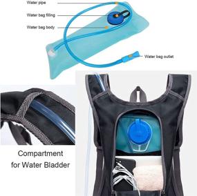 img 1 attached to 🎒 Hoyuuoo Hydration Backpack: Lightweight Pack with 2L Water Bladder & 4-in-1 Cleaning Kit - Outdoor Sports Gear for Running, Hiking, Riding, Camping, Cycling, Climbing