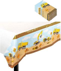 img 2 attached to 🏗️ Juvale Construction Party Plastic Table Cover - 6 Pack (54 x 108 inches)