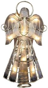 img 3 attached to 🌟 Kurt Adler Capiz Angel Treetop with Vines, Pearls, and 10-Light Bulbs, 9.75-Inch