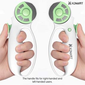 img 1 attached to 🔪 XINART 45mm Fabric Rotary Cutter Safety Lock Ergonomic Classic Comfort Loop Small Sewing Quilting Crafting Tool (Includes Extra 2pcs Replacement Blades) - Green