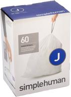 simplehuman code j custom fit trash can 🗑️ liner: 3 refill packs with 60 count (30-45l/8-12 gallon) logo