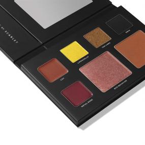 img 1 attached to 💄 Professional Quality Makeup Palette: Eyeshadow, Blush, Bronzer, Lip Colors - Matte, Shimmer, Glitter, Bold, Neon - High Pigment Eye Shadow, Cheek & Lipstick Cosmetics - Bad Behavior by Deck of Scarlet