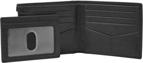 img 2 attached to 💼 Fossil Men's Sliding Wallet in Black - Stylish Accessories for Men, Card Cases & Money Organizers