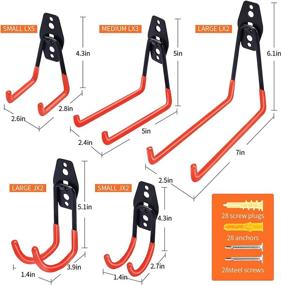 img 1 attached to 🔧 Heavy-duty 14-Pack Garage Hooks: Ideal Gifts for Men and Dads | Garage Storage Hooks for Organizing Bikes, Ladders, and More Equipment | Wall Mount Tool Organizer, Supports up to 88LB | Efficient Garage Organization Solution