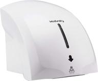 🔌 modundry wall mounted hand dryer: easy installation, low noise 50db, intelligent sensing system, powerful 1800w, commercial use, timing progress light (white) logo