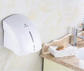 img 2 attached to 🔌 Modundry Wall Mounted Hand Dryer: Easy Installation, Low Noise 50dB, Intelligent Sensing System, Powerful 1800W, Commercial Use, Timing Progress Light (White)