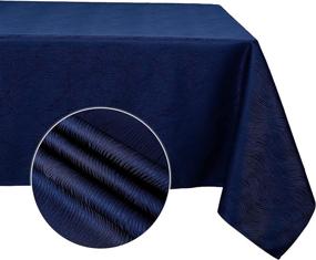 img 1 attached to 🌊 Waterproof Softalker Jacquard Rectangle Tablecloth