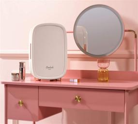 img 2 attached to 🌟 Cooluli Beauty 12L Skincare Fridge - Keep Your Makeup, Cosmetic, and Facial Skin Care Products Fresh - Perfect Gift for Women and Teen Girls - Stylish Pearl White Mini Fridge for Bedroom and Bathroom Vanity - Illuminate Your Beauty with Interior LED Lights