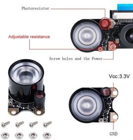 img 1 attached to Камера JUN-ELECTRON Raspberry Pi 4: Акриловый держатель, ИК ночное видение, 1080p Веб-камера - совместима с Pi 3/Zero/B+