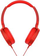 🎧 наушники sony xb550ap red extra bass с микрофоном для телефонных звонков, накладные логотип