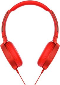 img 4 attached to 🎧 Наушники Sony XB550AP Red Extra Bass с микрофоном для телефонных звонков, накладные
