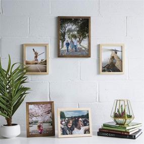 img 3 attached to Wallniture Alps 8x10 Craft Picture Frames - DIY Wall Decor for Table Top Display or Wall Mounting - Set of 3 with Natural Finish