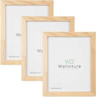 wallniture alps 8x10 craft picture frames - diy wall decor for table top display or wall mounting - set of 3 with natural finish логотип