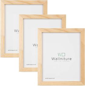 img 4 attached to Wallniture Alps 8x10 Craft Picture Frames - DIY Wall Decor for Table Top Display or Wall Mounting - Set of 3 with Natural Finish