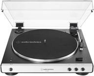 🎧 audio-technica at-lp60xbt-wh: hi-fidelity bluetooth belt-drive turntable, white/black - 33-1/3 and 45 rpm, dust cover, anti-resonance, die-cast aluminum platter logo