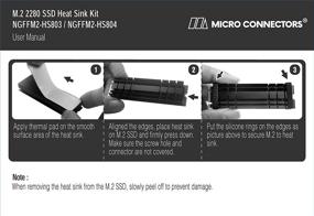 img 1 attached to Enhance Performance and Cooling with Micro Connectors M.2 2280 SSD Heat Sink Kit in Cooling Red (NGFFM2-HS803-RD)