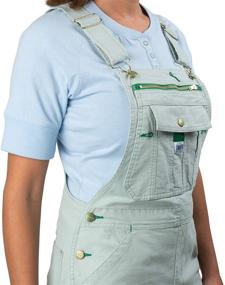 img 3 attached to 👖 Womens Washed Duck Bib Overalls: Experience Unparalleled Freedom