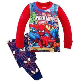 img 1 attached to Cotton Pajamas Toddler Sleepwear - Boys' Clothing, Sleepwear & Robes