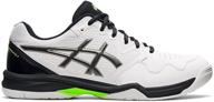 asics gel dedicate tennis shoes white logo