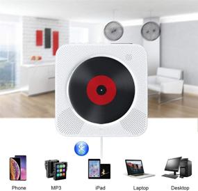 img 2 attached to 📀 Белый настенный CD/DVD плеер с Bluetooth, HDMI, пультом ДУ, мощным динамиком HiFi, FM радио, USB воспроизведением - отлично подходит для домашнего использования