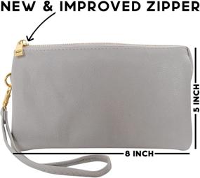 img 1 attached to 👜 Humble Chic Vegan Leather Wristlet Clutch: Stylish Small Purse Crossbody Bag with Adjustable Straps