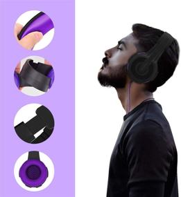 img 3 attached to 🎧 AH68 Purple PC Gaming Headset: 3.5mm Stereo Over Ear Headphone with Mic | PS4, Xbox One, PC, Mac & Laptop Compatible