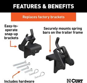 img 2 attached to 🚗 Enhance Towing Safety with CURT 17208 Replacement Weight Distribution Hitch Hookup Brackets