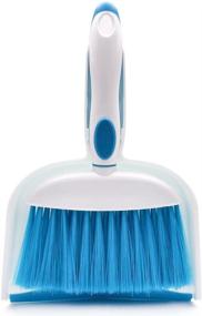 img 4 attached to 🧹 Handy Blue Mini Dustpan and Broom Set – Perfect for Desk, Home, and Kitchen Needs