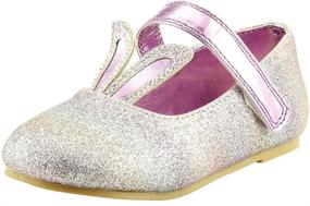 img 4 attached to 👧 Doll Maker Bunny Face Flats for Girls - FBA173085A Size 8 Shoes