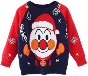 img 4 attached to ILAVSUN Girl Ugly Christmas Sweater - Toddler Boy Funny Deer Xmas Pullover Sweater: Double-Layered Knitted Delight