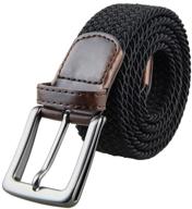 stylish khaki men's braided elastic stretch accessories by samtree logo