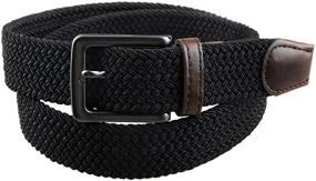 img 1 attached to Stylish Khaki Men's Braided Elastic Stretch Accessories by Samtree
