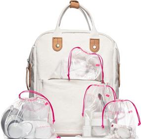 img 4 attached to 👜 Convenient and Transparent CleanTrvlr Clear Tchotchke Bags: 4-Pack