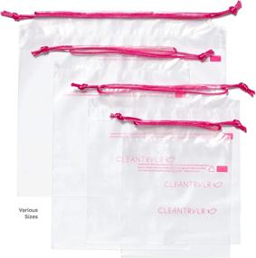 img 3 attached to 👜 Convenient and Transparent CleanTrvlr Clear Tchotchke Bags: 4-Pack