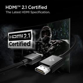 img 2 attached to 🔌 Кабель HDMI Spigen 8K, 6,6 фута - 48Gbps Ультраскоростной HDMI 2.1 сертифицированный - 8К/60 Гц 4К/120 Гц Динамичный HDR eARC - 3D HDMI кабель для Apple TV Roku Fire TV Samsung Sony Xbox Series X Playstation PS5