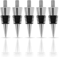 🔒 chrome bottle stopper with threaded post (3/8” x 16 tpi) for hand made or lathe turned handle attachments – pack of 5 логотип