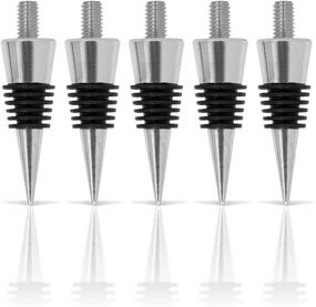 img 4 attached to 🔒 Chrome Bottle Stopper with Threaded Post (3/8” x 16 tpi) for Hand Made or Lathe Turned Handle Attachments – Pack of 5