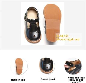 img 2 attached to 👞 Туфли Otter MOMO Todder T Strap Flats для девочек в форме