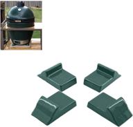 🔥 firecow big green egg accessories: ceramic grill feet set for large big green egg & other ceramic grills - primo, kamdo joe, etc. (4 green) logo